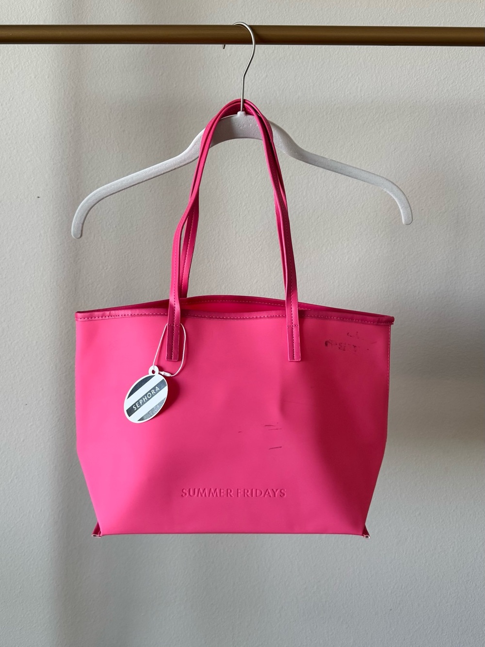 SEPHORA X SUMMER FRIDAYS Pink Jelly Tote